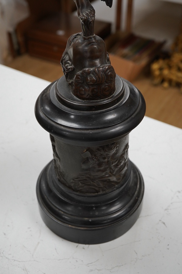 After Giambologna (Flemish 1529-1608), a 20th century bronze of Mercury, 66cm